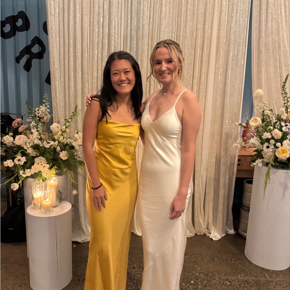 Meshki Gold Satin Dress - Picture 3 of 3